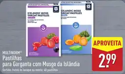 ALDI Multinorm Pastilhas para Garganta com Musgo da Islândia promoção