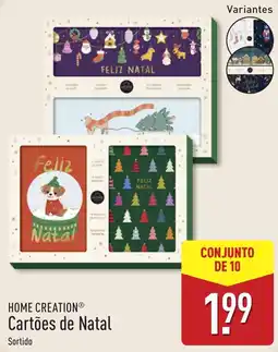 ALDI Home creation cartões de natal sortido promoção