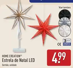 ALDI Home creation estrela de natal led promoção
