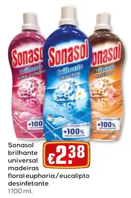 Bolama Sonasol brilhante universal madeiras floral euphoria/eucalipto desinfetante promoção