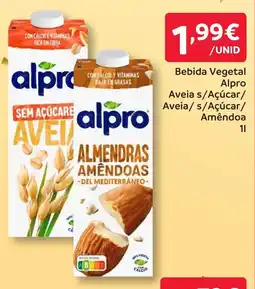 Amanhecer Bebida Vegetal Alpro Aveia s/Açúcar/ Aveia/s/Açúcar/ Amêndoa promoção