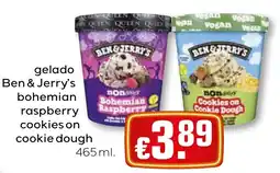 Bolama gelado ben & jerry's bohemian raspberry cookies on cookie dough promoção