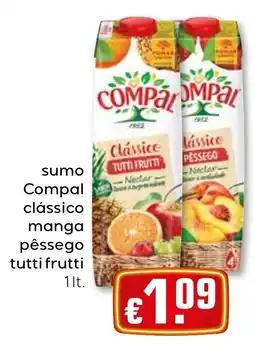 Bolama sumo compal clássico manga pêssego tutti frutti promoção