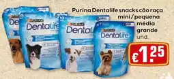 Bolama purina dentalife snacks cão raça mini/pequena média grande promoção