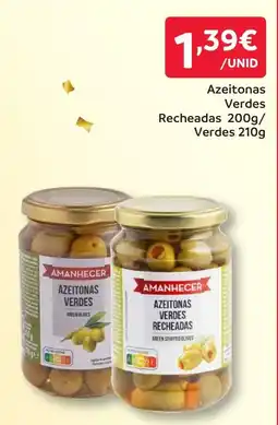 Amanhecer Amanhecer azeitonas verdes recheadas promoção