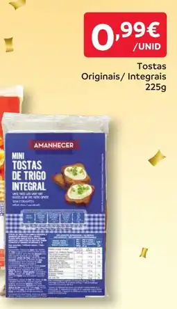Amanhecer Mini tostas de trigo integral amanhecer promoção