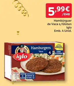 Amanhecer Hamburguer de Vaca s/Gluten Iglo promoção