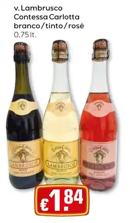 Bolama V. Lambrusco Contessa Carlotta promoção