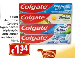 Bolama pasta dentífrica colgate h gel/herbal triple ação anti-cáries anti-tártaro promoção