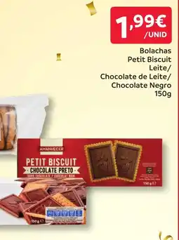 Amanhecer Bolachas Petit Biscuit Leite/ Chocolate de Leite/ Chocolate Negro promoção