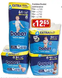 Bolama fraldas Dodot extra seco promoção