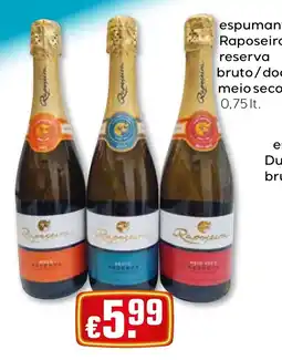 Bolama Raposeira espumante reserva bruto/doc meio seco promoção