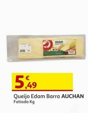 Auchan Queijo edam barra auchan:fatiado kg promoção