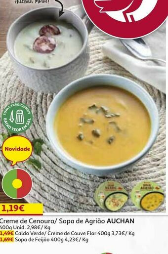 Auchan Creme de cenoura auchan promoção
