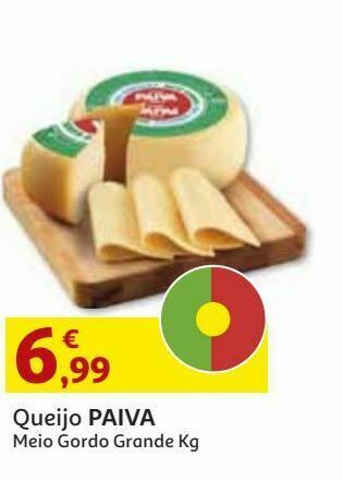 Auchan Queijo flamengo paiva:barra redondo kg promoção