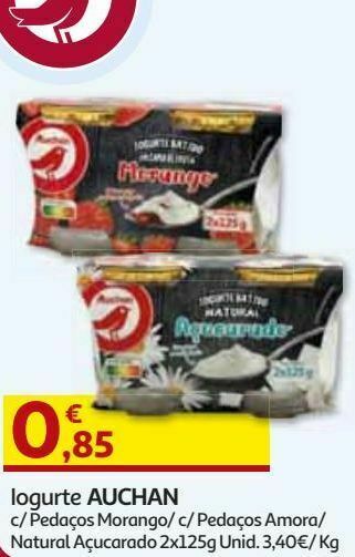 Auchan Iogurte copo de vidro auchan promoção
