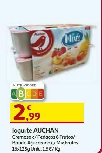 Auchan Iogurte cremoso auchan promoção