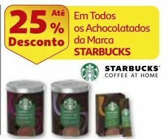 Auchan Achocolatado starbucks promoção