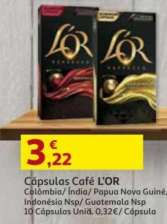 Auchan Cápsulas cafe l'or promoção