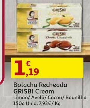 Auchan Bolacha recheada grisbi promoção