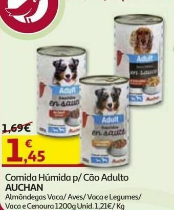 Auchan Comida húmida para cão auchan promoção