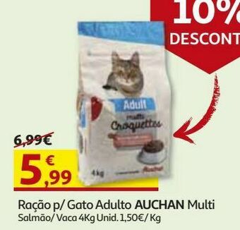 Auchan Ração gato adulto auchan promoção