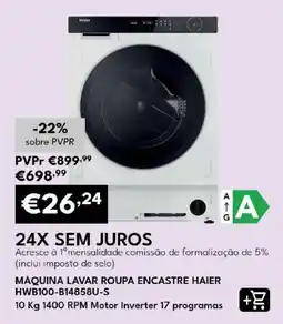 Radio Popular máquina lavar roupa encastre haier promoção