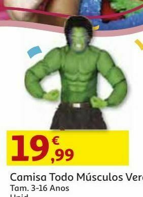 Auchan Camisa todo musculos topbrands verde promoção