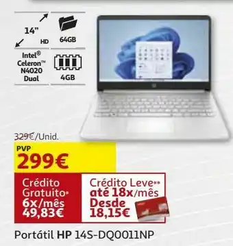 Auchan Portátil hp 14s-dq0011np promoção