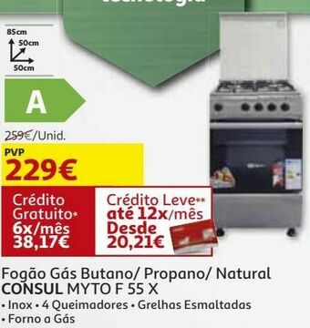 Auchan Fogão gas but/ prop consul promoção