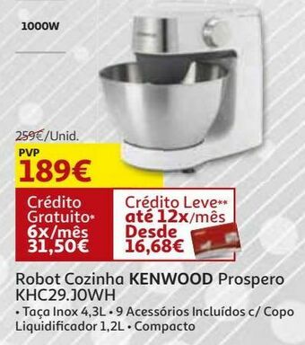 Auchan Robot cozinha kenwood:prospero khc29.j0wh promoção