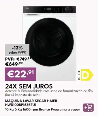 Máquina lavar secar haier