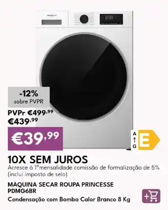 Máquina secar roupa princesse pdmg6br