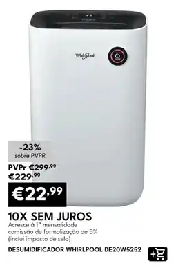 Radio Popular Desumidificador whirlpool de20w5252 promoção