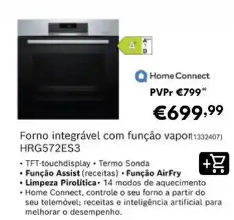 Forno integrável com função vapor hrG572es3