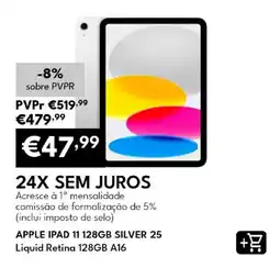 Radio Popular apple ipad 11 128gb silver 25 promoção