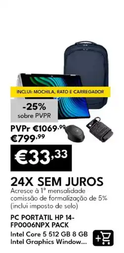 Radio Popular pc portátil hp 14-fp0006npx pack promoção
