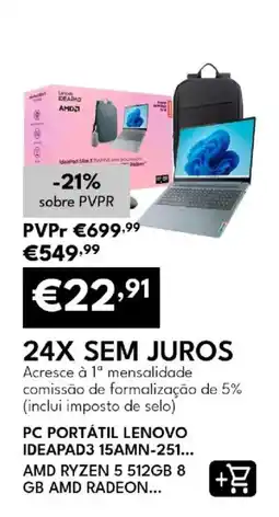 Radio Popular pc portátil lenovo ideapad3 15amn-251... promoção