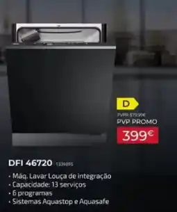 Radio Popular Máq. Lavar Louça de integração DFI 46720 promoção