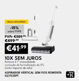 Radio Popular aspirador vertical sem fios rowenta gz7035pt promoção