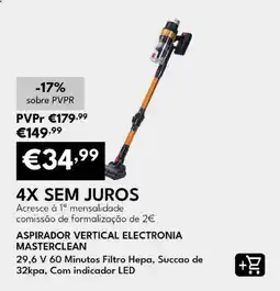 Radio Popular aspirador vertical electronia masterclean promoção