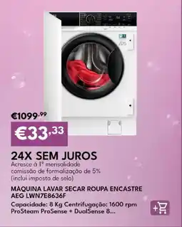 Radio Popular Maquina lavar secar roupa encastre aeg lwn7e8636f promoção