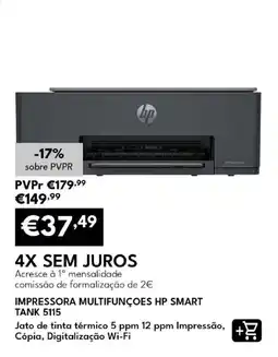 Radio Popular Impressora multifunções hp smart tank 5115 promoção