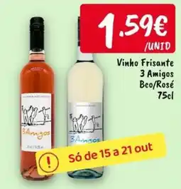 Ponto Fresco Vinho Frisante 3 Amigos Bco/Rosé promoção