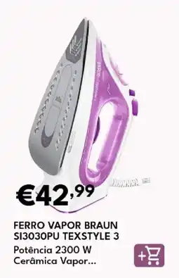 Radio Popular Ferro vapor braun si3030pu texstyle 3 promoção