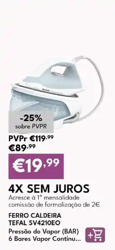 Radio Popular ferro caldeira tefal sv4210eo promoção
