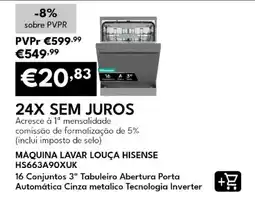 Radio Popular máquina lavar louça hisense hs663a90xuk promoção