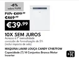 Radio Popular máquina lavar louça candy cf4b7fow promoção