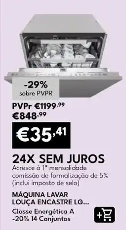 Radio Popular Máquina lavar louça encastre lg promoção