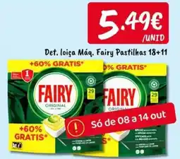 Ponto Fresco Det. loiga Máq. Fairy Pastilhas promoção